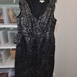 Shoshanna Gunmental lace dress size 10. NWT